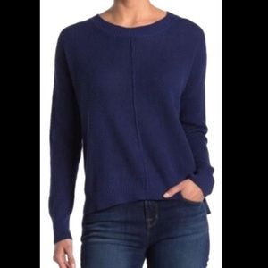 NEW Sweet Romeo seed stitched knit sweater navy S
